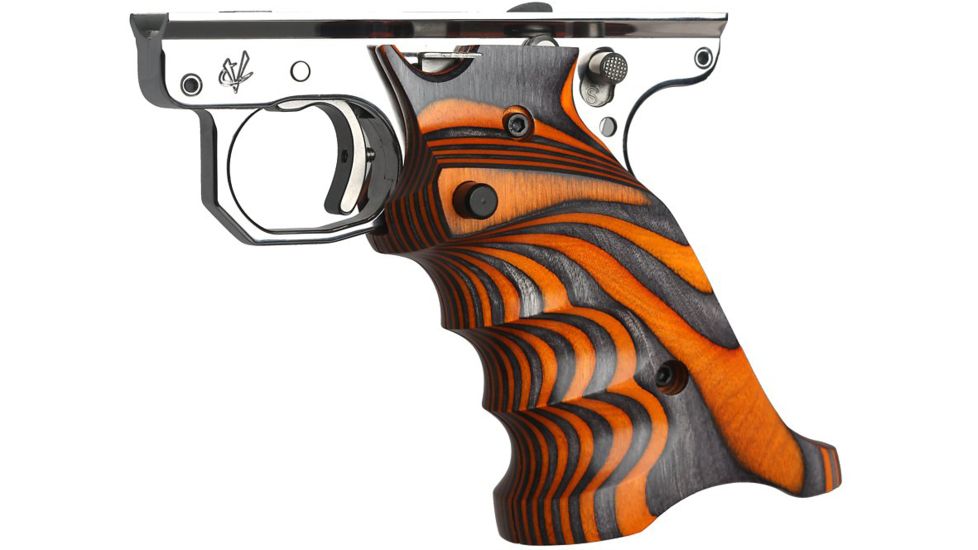 Volquartsen Firearms Laminated Wood Pistol Grips for MKII, Orange, Left-Handed, VC2TLG-O