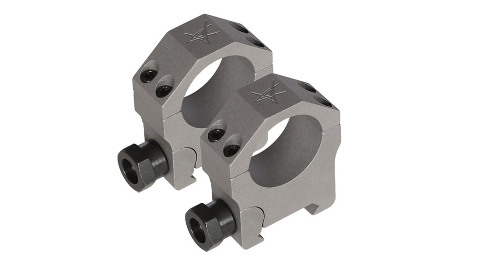 Volquartsen Firearms Nova Scope Rings, Stainless, High, Silver, 1in VCHD-S-S-1IN-H