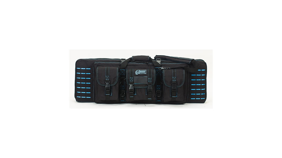 Voodoo Tactical Padded Weapons Cases w/Die Cut MOLLE, 36in, Black/Teal, 36in, 15-7617162000