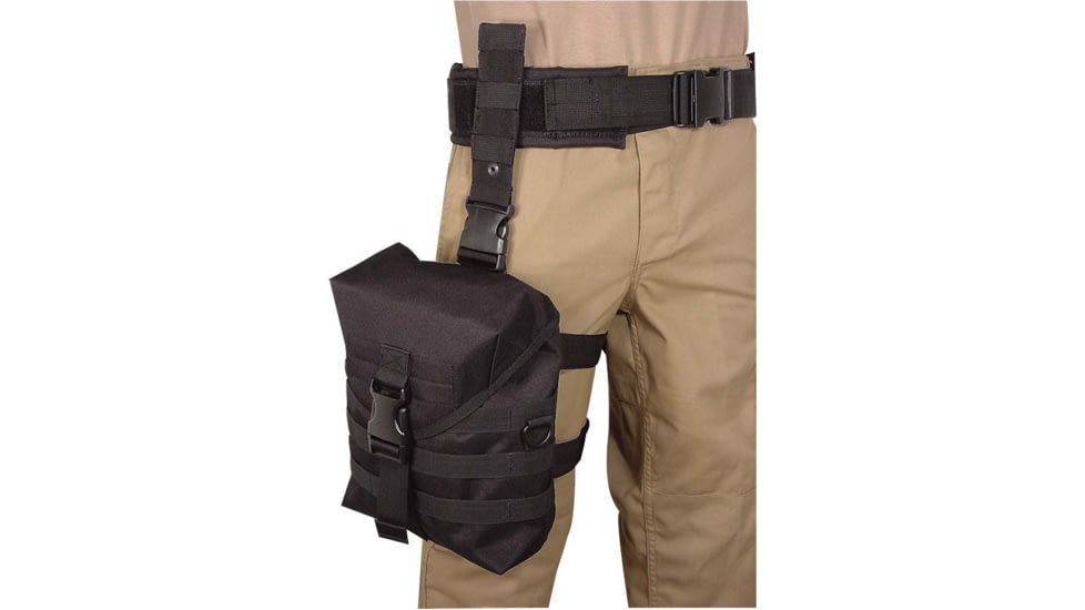 Voodoo Tactical Drop Leg Gas Mask Hip Platform, Black, 15-8179001000