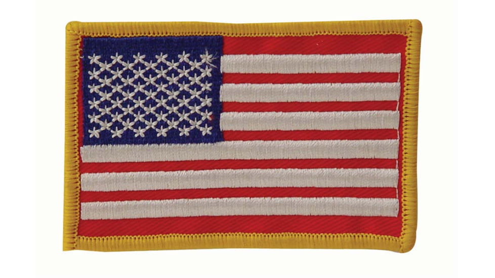 Voodoo Tactical Embroidered Usa Military Flag Patches, Left Side, Red/White/Blue, 2inx3in, 20-9087099000