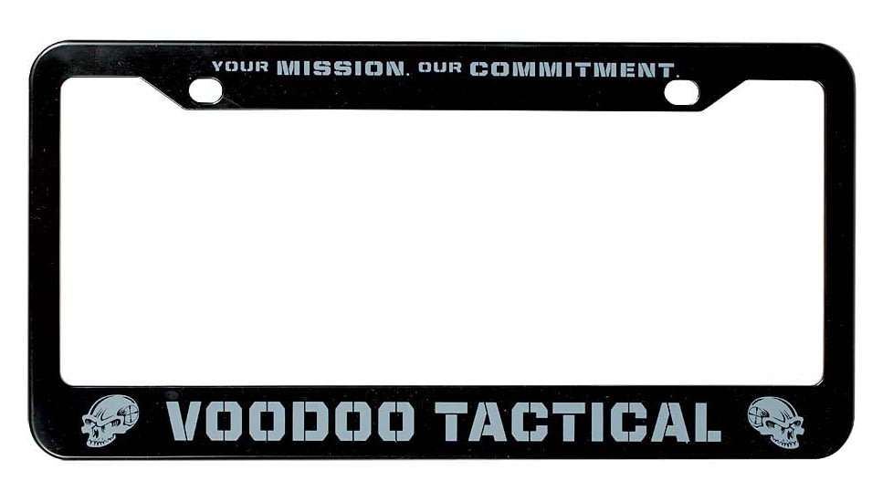 Voodoo Tactical License Plate Frames, Black/Gray, 07-9600108000