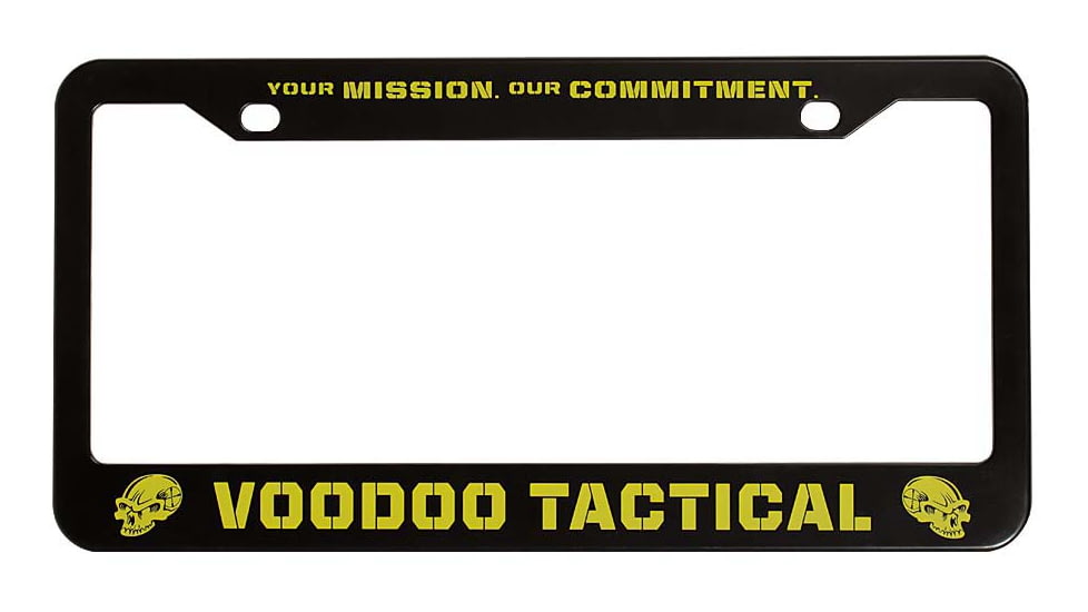 Voodoo Tactical License Plate Frames, Black/Yellow, 07-9600107000