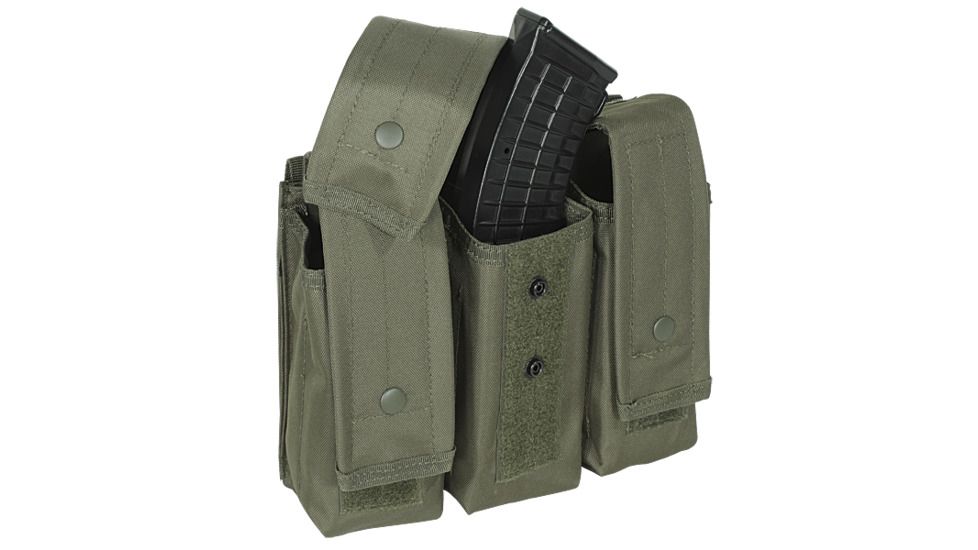 Voodoo Tactical M-4/AK47 Mag Pouch - Triple, Olive Drab - 20-817504000
