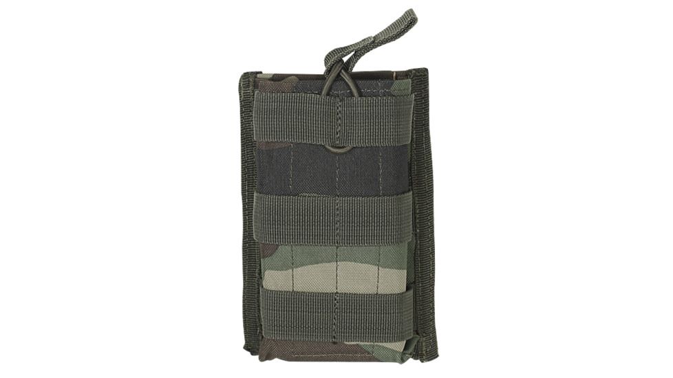 Voodoo Tactical M4/M16 Open Top Mag Pouch W/ Bungee System - Double, Woodland Camo, 20-8584005000