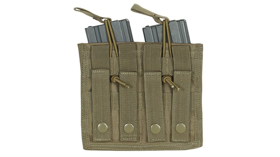 Voodoo Tactical M4/M16 Open Top Mag Pouch W/ Bungee System - Double, Coyote - 20-858507000