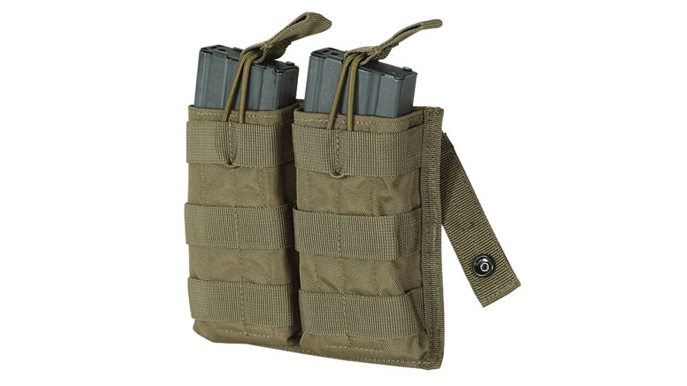 Voodoo Tactical M4/M16 Open Top Mag Pouch W/ Bungee System - Triple, Coyote, 20-8585007000