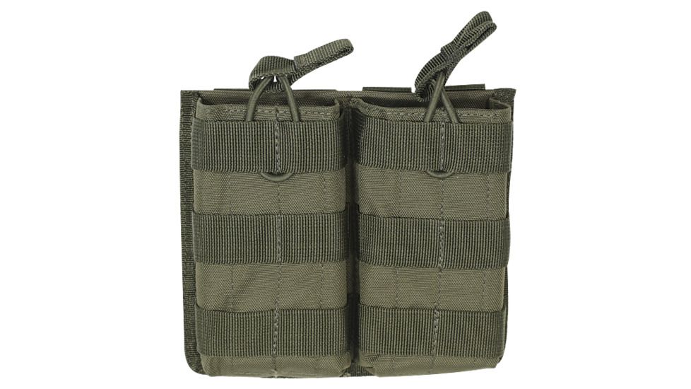 Voodoo Tactical M4/M16 Open Top Mag Pouch W/ Bungee System - Double, OD Green, 20-8585004000