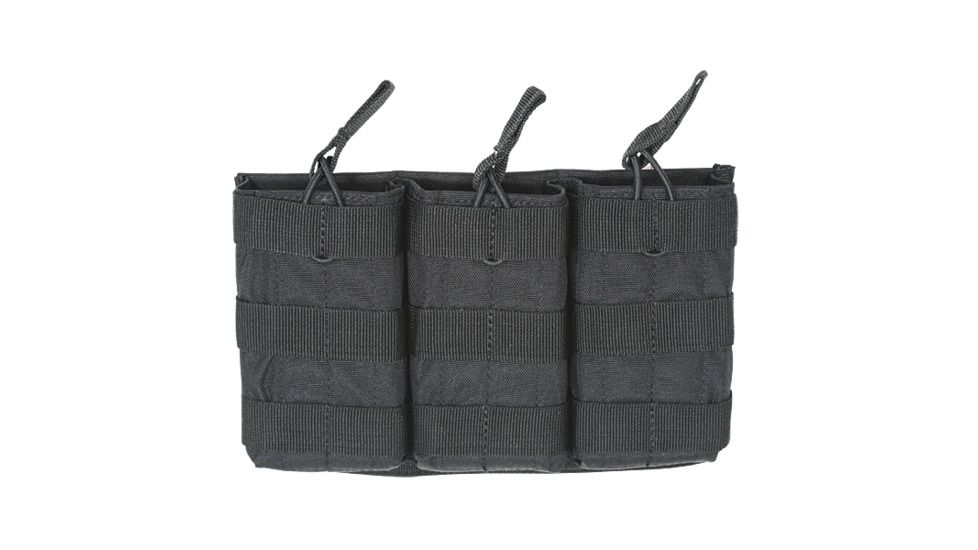 Voodoo Tactical M4/M16 Open Top Mag Pouch W/ Bungee System - Triple, Black, 20-8180001000