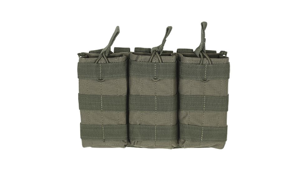 Voodoo Tactical M4/M16 Open Top Mag Pouch W/ Bungee System - Triple, OD Green, 20-8180004000