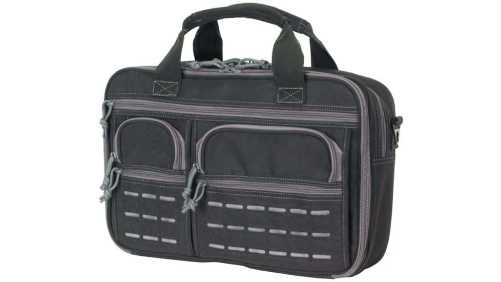 Voodoo Tactical Pro Ops Executive Briefcase w/ Die Cut Molle, Compact Size, Black / Gray, 4x16in, 20-9090108000