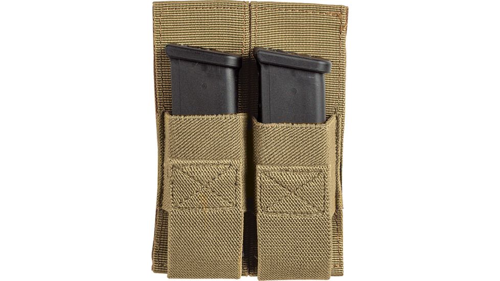 Voodoo Tactical Removable Pistol Mag Pouch, Double, Coyote, 20-0119007000