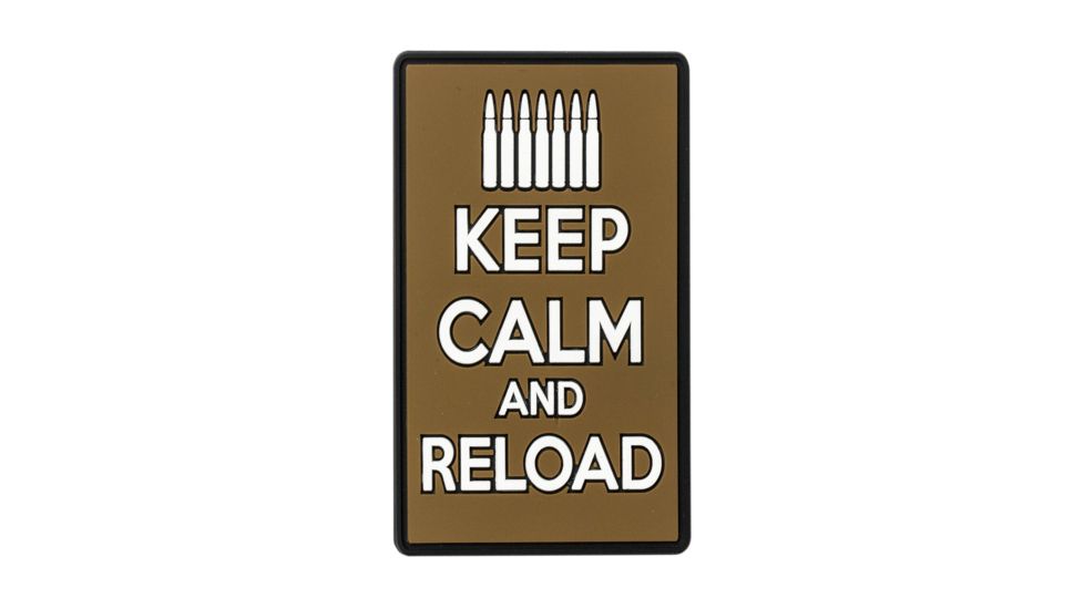 Voodoo Tactical Rubber Patch - Keep Calm And Reload, Coyote, 07-0979007000