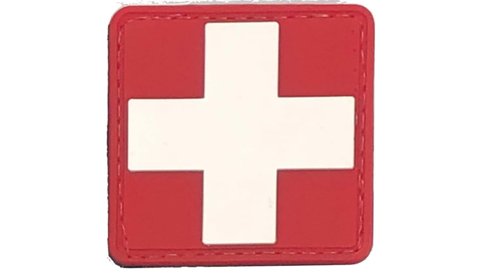 Voodoo Tactical White Cross Combo Red And White Patch, Rubber, Red/White, 07-0985133000
