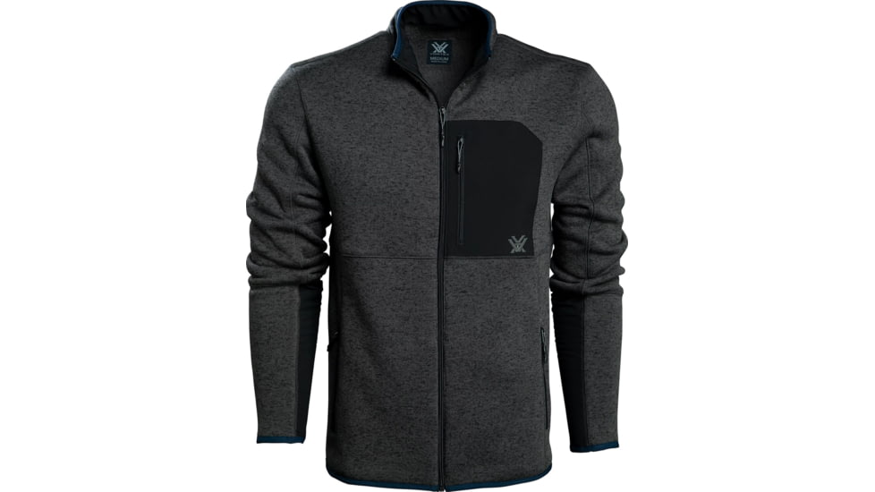 Vortex Anchor Point Fleece Full Zip Jacket - Men's, Large, Grey Heather, 220-25-GHTL