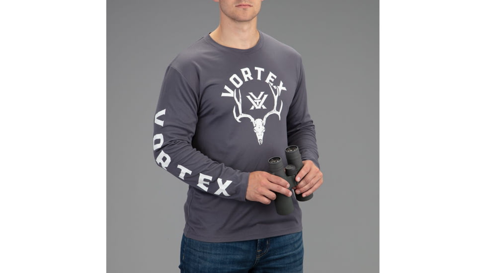 Vortex Antler Envy Long Sleeve T-Shirt - Mens, Charcoal, Large, 219054-CHRL