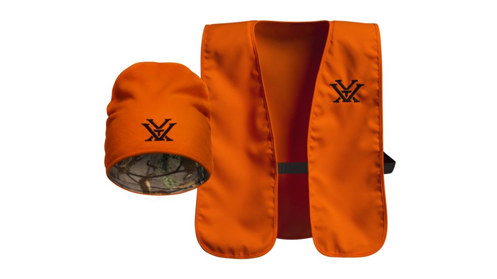 Vortex Blaze Orange Vest &amp; Knit Cap Combo, Blaze, 219082-BLZ