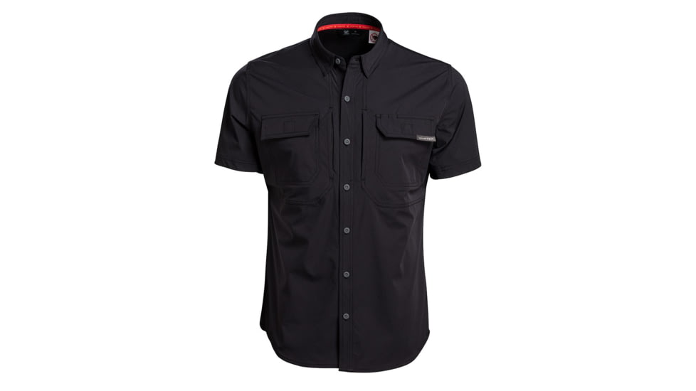 Vortex Callsign Short Sleeve Button Ups - Men's, Black, XL, 121-36-BLKXL