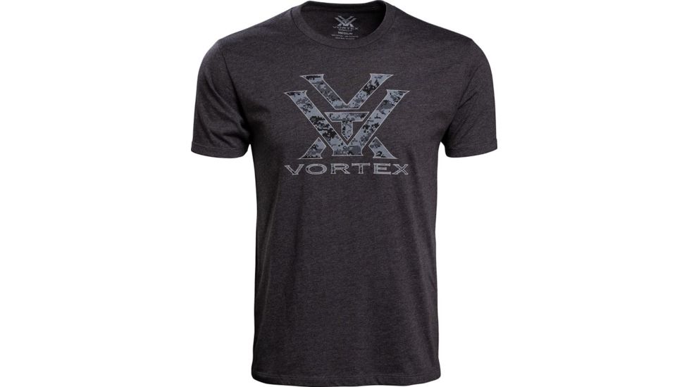 Vortex Camo Logo Short Sleeve T-Shirts - Men's, Charcoal Heather, 4X, 120-15-CHH4X