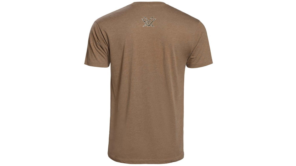 Vortex Camo Logo Short Sleeve T-Shirts - Mens, Coyote Heather, M, 120-15-CHEM