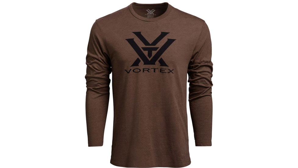 Vortex Core Logo LS T-Shirt - Men's, 2XL, Brown Heather, 221-02-BRH2X