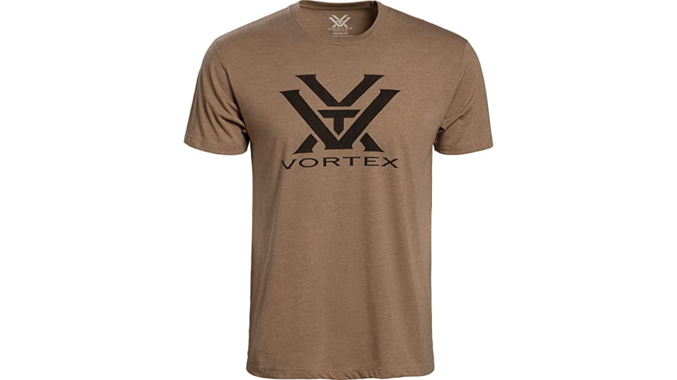 Vortex Core Logo Short Sleeve T-Shirts - Men's, Coyote Heather, S, 120-16-CHES