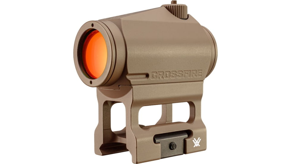 Vortex Crossfire 1x21mm Prismatic Red Dot Sight, 2 MOA, Tan, 2.5&quot;, 4.59oz, CF-RD2-T