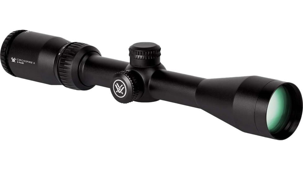 Vortex Crossfire II 3-9x40mm Rifle Scope, 1in Tube, Second Focal Plane, Black, Hard Anodized, Non-Illuminated V-Plex Reticle, MOA Adjustment, 12.2in, 14.8oz, CF2-31005