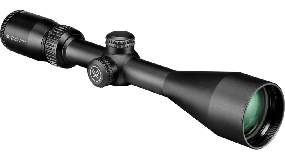 Vortex Crossfire II Straight-Wall 3-9x50 mm Rifle Scope, 1 in Tube, Second Focal Plane, Black, Anodized, Non-Illuminated Straight-Wall BDC Reticle, MOA Adjustment, CF2-31011SW