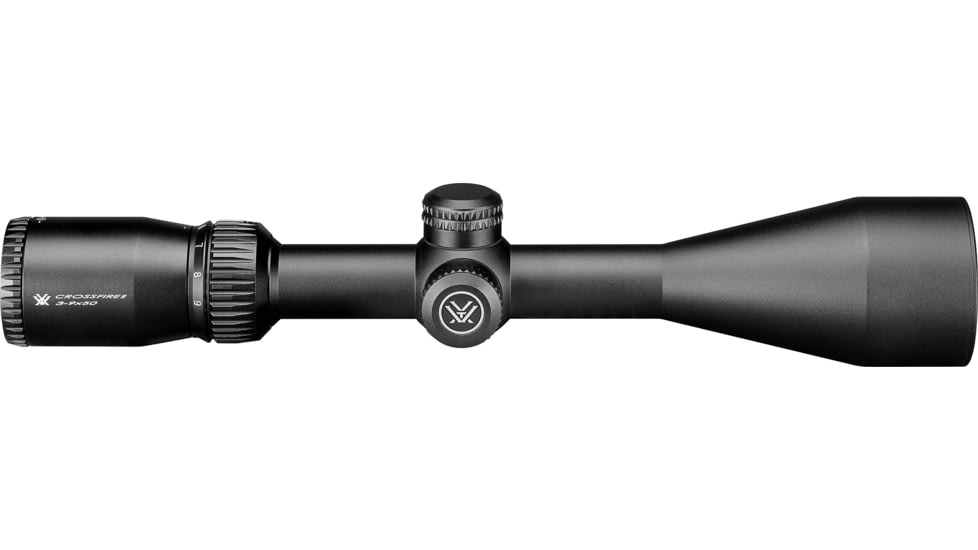 Vortex Crossfire II Straight-Wall 3-9x50 mm Rifle Scope, 1 in Tube, Second Focal Plane, Black, Anodized, Non-Illuminated Straight-Wall BDC Reticle, MOA Adjustment, CF2-31011SW