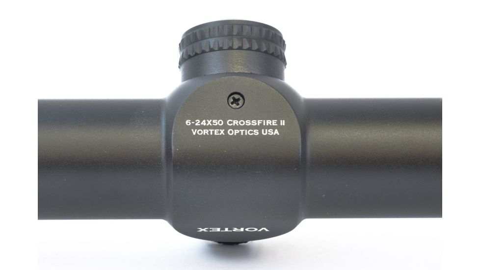 Vortex Crossfire II AO 6-24x50 mm Rifle Scope, 30 mm Tube, Second Focal Plane, Black, Hard Anodized, Non-Illuminated Dead-Hold BDC Reticle, MOA Adjustment, CF2-31045