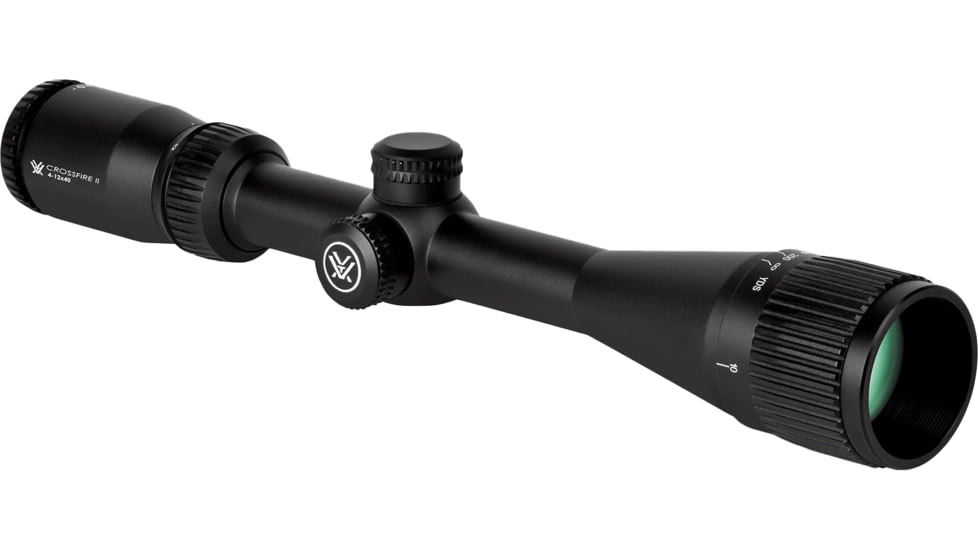 Vortex Crossfire II AO 4-12x40mm Rifle Scope, 1in Tube, Second Focal Plane, Black, Hard Anodized, Non-Illuminated Dead-Hold BDC Reticle, MOA Adjustment, CF2-31019