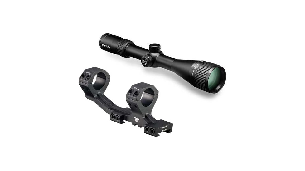 Vortex Crossfire II AO 6-24x50 mm Rifle Scope, 30 mm Tube, SFP, Black, Hard Anodized, Non-Illuminated Dead-Hold BDC Reticle, MOA Adjustment, w/ 30mm Cantilever Mount, 2in Offset, CF2-31045-KIT1