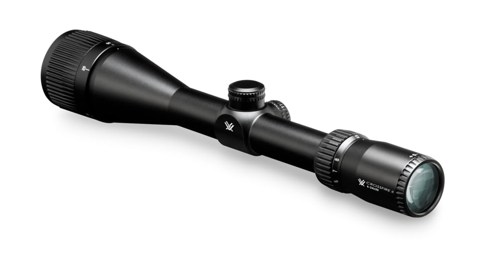Vortex Crossfire II AO 6-24x50mm Rifle Scope, 30mm Tube, Second Focal Plane, Black, Hard Anodized, Non-Illuminated Dead-Hold BDC Reticle, MOA Adjustment, CF2-31045