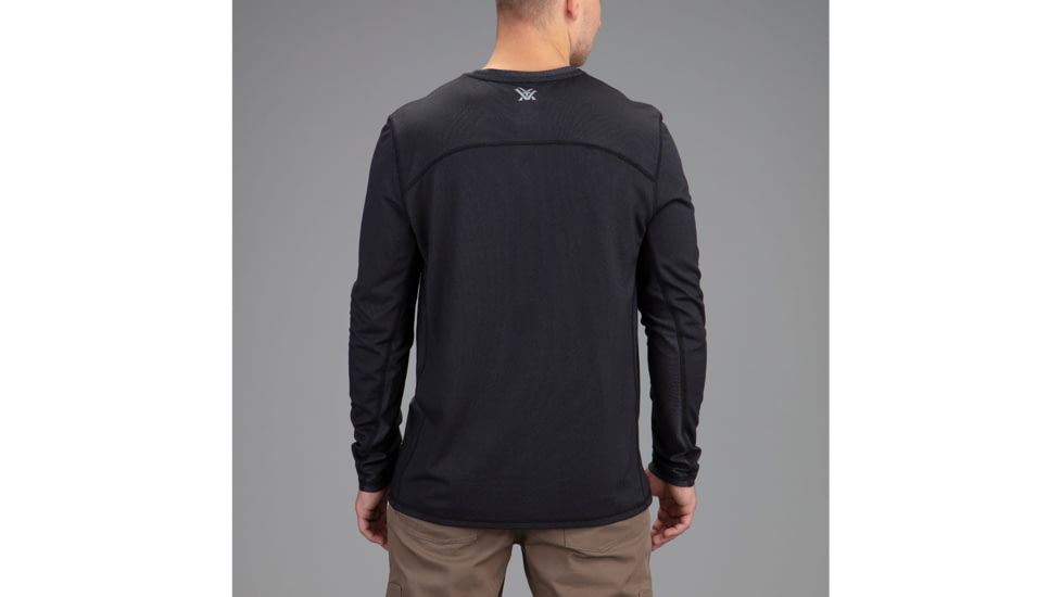 Vortex Day Rucker Performance Long Sleeve - Mens, Black Heather, Extra Large, 220-24-BLHXL