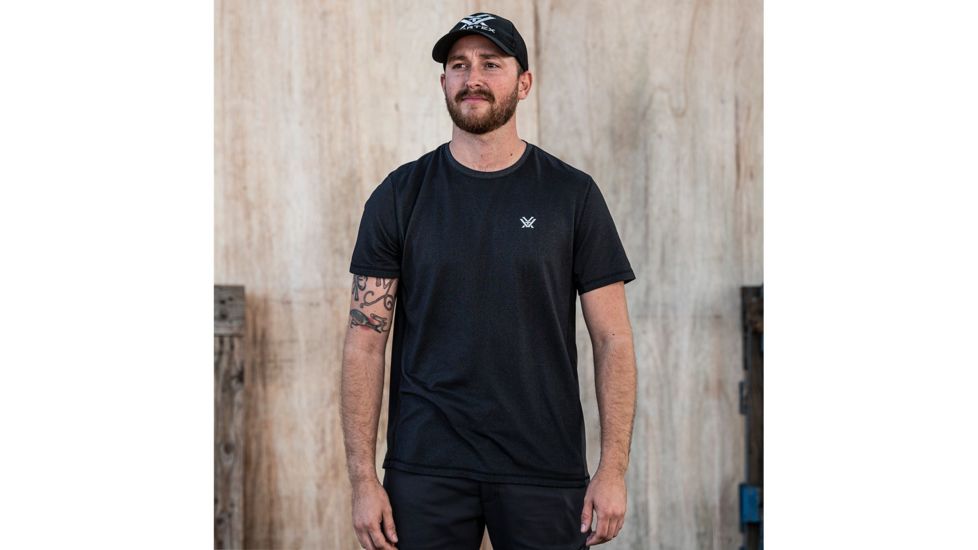 Vortex Day Rucker Performance T-Shirt - Mens, Black Heather, Extra Large, 120-01-BLHXL