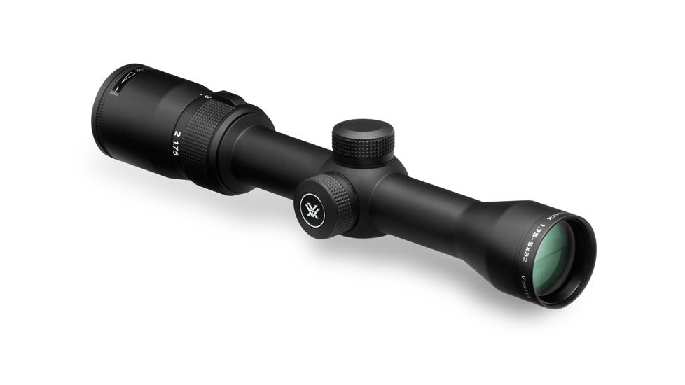 Vortex Diamondback 1.75-5x32 mm Rifle Scope, 1 in Tube, Second Focal Plane, Black, Hard Anodized, Non-Illuminated Dead-Hold BDC Reticle, MOA Adjustment, DBK-08-BDC