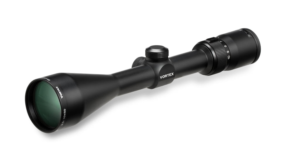Vortex Diamondback 3.5-10x50mm Rifle Scope, 1in Tube, Second Focal Plane, Black, Hard Anodized, Non-Illuminated Dead-Hold BDC Reticle, MOA Adjustment, DBK-03-BDC