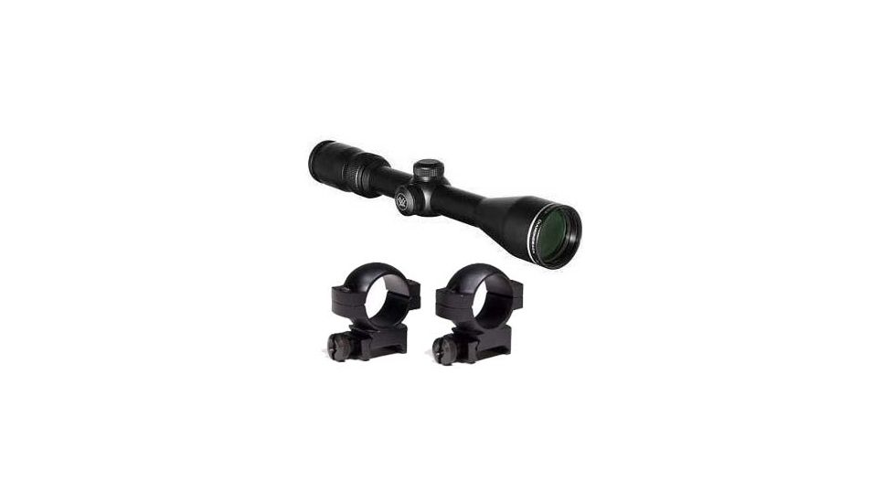 Vortex Diamondback 3-9x40 mm Rifle Scope, 1 in Tube, SFP, Black, Hard Anodized, Non-Illuminated Dead-Hold BDC Reticle, MOA Adjustment, w/ 2x 1-inch Picatinny/Weaver Medium Rings, DBK-01-BDC-KIT1