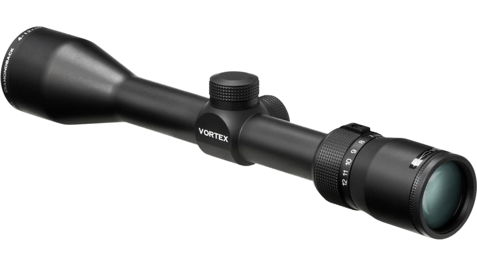 Vortex Diamondback 4-12x40mm Rifle Scope, 1 in Tube, Second Focal Plane, Black, Hard Anodized, Non-Illuminated Dead-Hold BDC Reticle, MOA Adjustment, DBK-04-BDC