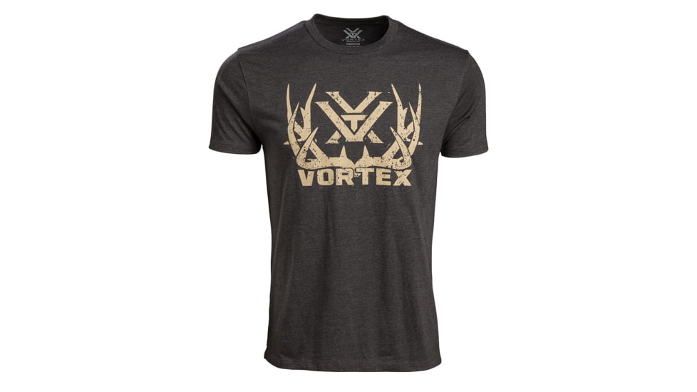 Vortex Full Tine Short Sleeve T-Shirts - Men's, Charcoal Heather, L, 121-45-CHHL