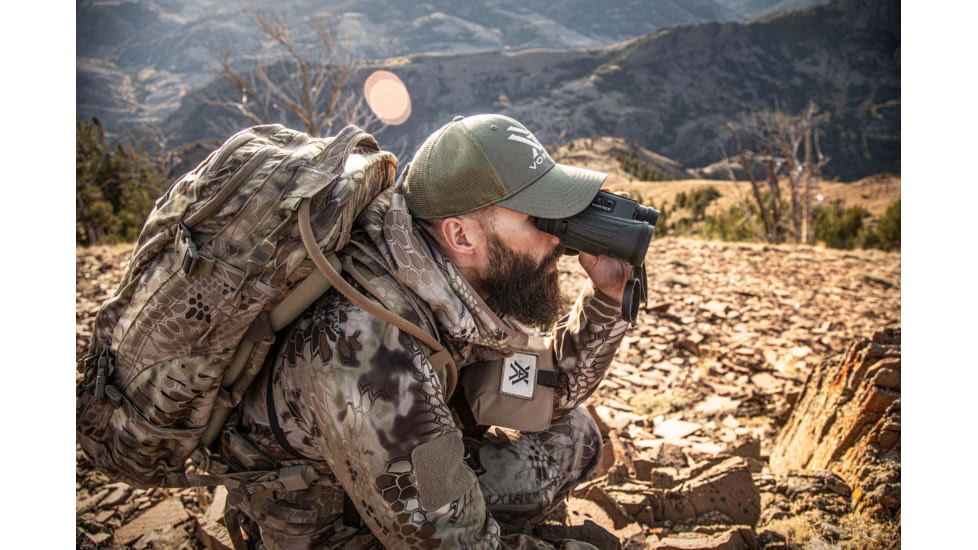 EDEMO Vortex Fury HD 5000 10x42mm Laser Rangefinding Roof Prism Binocular w/AB, Rubber, Green, 8.125x5x5.8, LRF302, EDEMO1