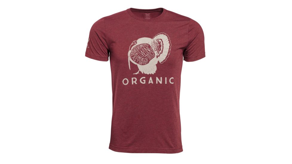 Vortex Men's Organic Turkey Tee, Red Heather, L 119036-TUR-L