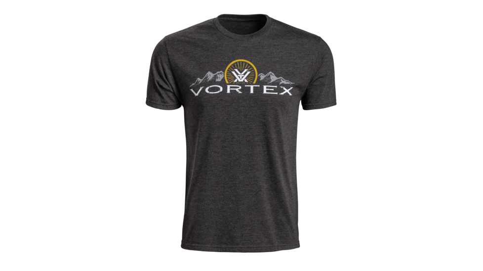Vortex Men's SS Coffee Mountain Tee, Charcoal Heather, M 219059-CHH-M