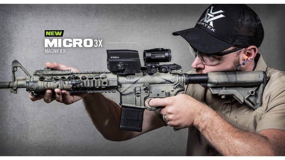 Vortex Micro 3x Magnifier, Black, V3XM