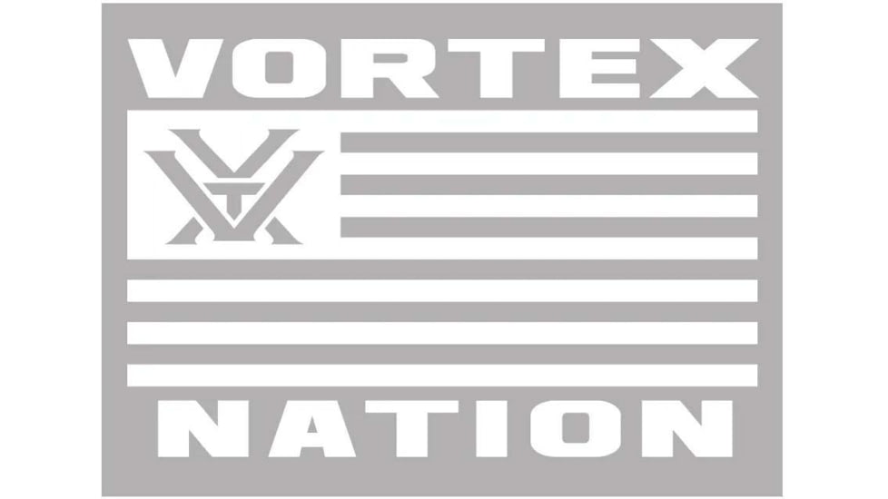 Vortex Nation Horizontal Flag Decal, White, DECAL-VNFLAG