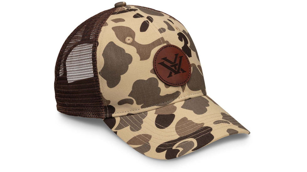 Vortex Old School Camo Cap with Leather Patch - Mens, Waterfowl Camo, OSFM, 221-50-WCA