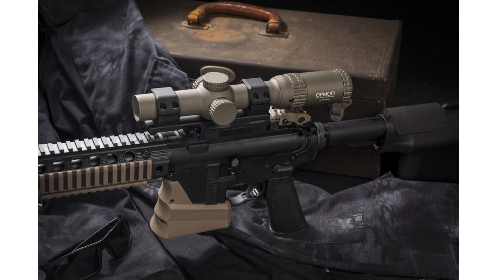 Vortex OPMOD Strike Eagle Limited Edition Rifle Scope, 1-6x24mm, 30 mm Tube, Second Focal Plane, AR-BDC Reticle, Hard Anodized, Tan, SE-1624-OP