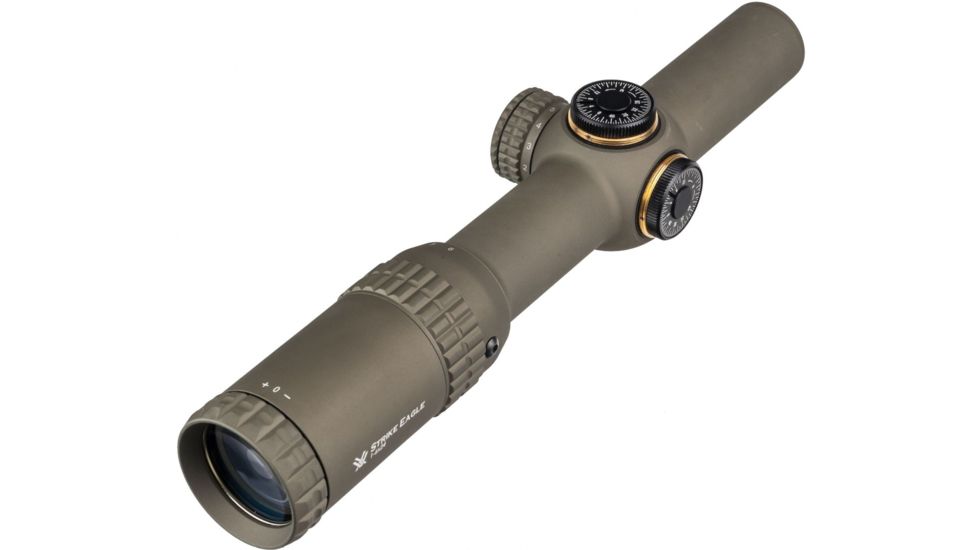 Vortex OPMOD Strike Eagle Limited Edition Rifle Scope, 1-6x24mm, 30 mm Tube, Second Focal Plane, AR-BDC Reticle, Hard Anodized, Tan, SE-1624-OP
