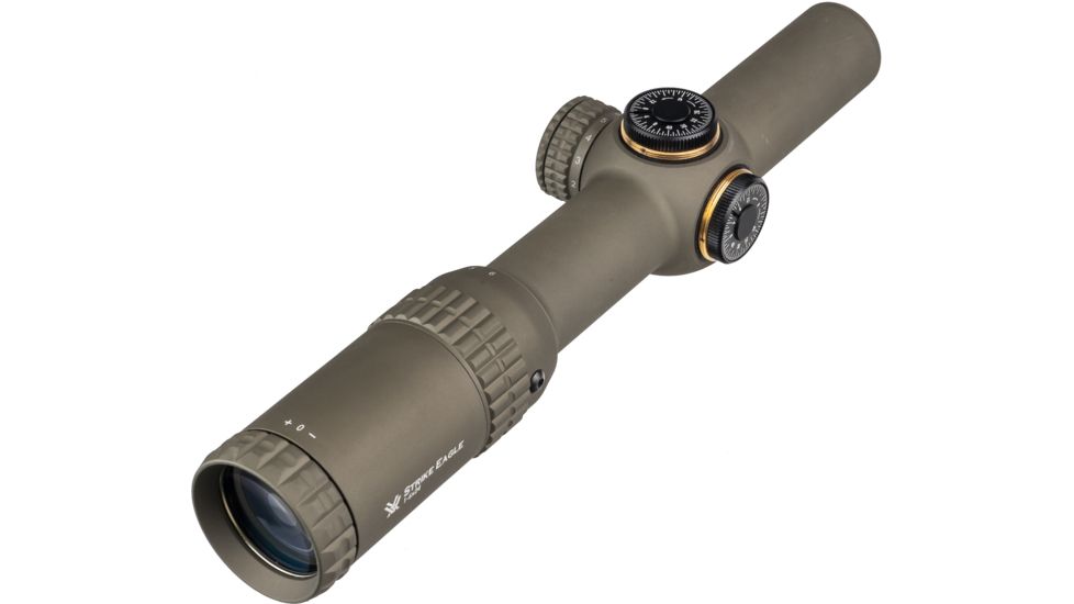 Vortex OPMOD Strike Eagle Limited Edition Rifle Scope, 1-6x24mm, 30 mm Tube, Second Focal Plane, AR-BDC Reticle, Hard Anodized, Tan, SE-1624-OP